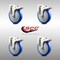 Service Caster 5 Inch 316SS Blue Polyurethane Swivel Bolt Hole Caster Set with Lock Brake SCC SCC-SS316BHTTL20S514-PPUB-BLUE-4 - alternate 4